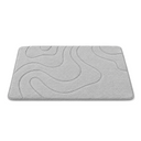 Diatomite Foam Bath Mat in Grey on a white background