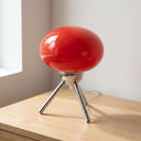 Isolde glass mushroom lamp, three-quarter detail view