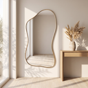 Sable mirror in a sunlit entryway