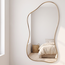 Sable irregular mirror in a Nordic bedroom