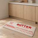 Butter Print Plush Accent Rug styled in a Nordic kitchen