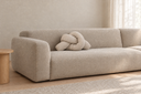 Cloud and Star Cotton Linen Cushion in Knot styled in a living room