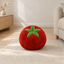 Nordic Fruit and Vegetable Accent Cushion in Tomato styled in a living room