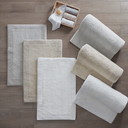 Romilly White Cotton Bath Rug - Reversible 3000 GSM Tufted Pile, 21 x 34 Inches, Absorbent and Quick-Dry